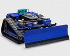 RC Robotic Lawn Mower Tracked Remote Control Grass Cutter w/ Snow Plow 225CC 22"