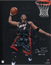 Dwyane Wade Heat Signed 16x20 2006 NBA Finals Dunk Spotlight Photo w/HOF 23 Insc