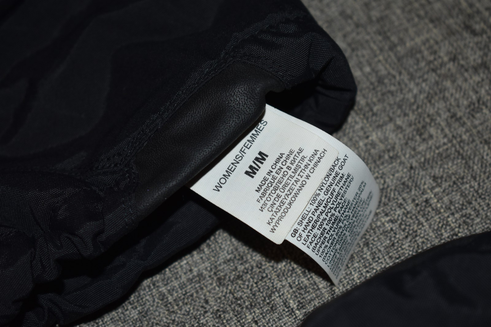 The North Face BLACK Gore-Tex Leather Grip Palm Ski Gloves - Women's Size Medium thumbnail 4