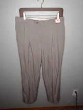 Louis Raphael Men Pleated Dress Pants Khakis 40x32 Tan Work Office Preppy NWT S3