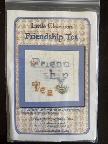 Lot de 8 kits point de croix motifs petites feuilles motifs, fibres, breloques - Photo 11/16