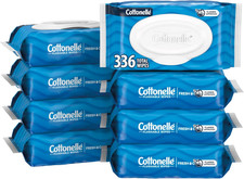 Fresh Feel Flushable Wet Wipes, Adult Wet Wipes, 8 Flip-Top Packs, 42 Wipes per