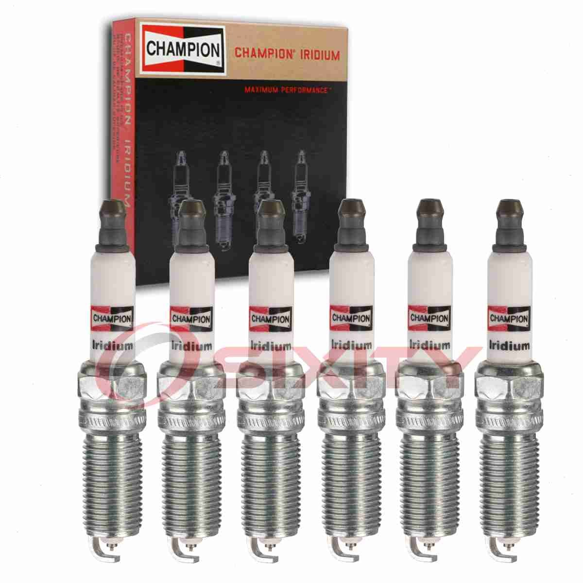 6 pc Champion Iridium Spark Plugs for 2015-2019 Ford Transit-250 3.7L V6 je