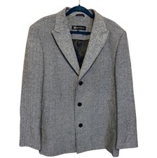 Bachrach Wool Cashmere Herringbone 3 Button Single Breasted Blazer Sport Jacket