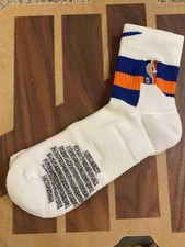 Nike NBA Authentic L Ankle Socks White Knicks Quick Player Team Issued On Court