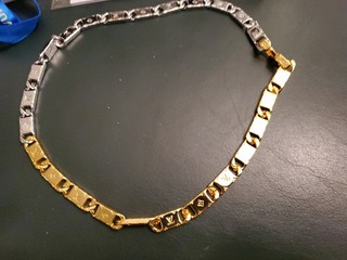 LOUIS VUITTON 19" Catena Monogramma Catena UOMO Colorata Bellissima 2 Toni