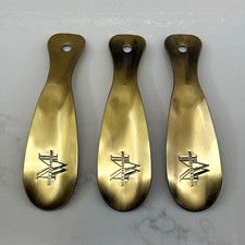 Men's Wearhouse Pro Fitter Brass Tone Metal Shoe Horn Made in USA Lot of 3