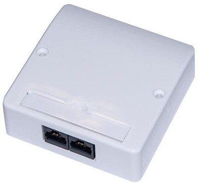 CONNECTIX CABLING SYSTEMS - 2 Way Cat5e Vertical Wall Outlet