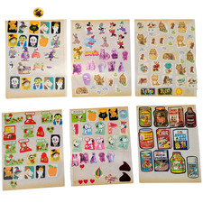 Vintage 1970s 80s Sticker Album HALLOWEEN Hallmark Cats Dogs Cute Etc LOT 1980s