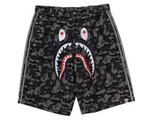Adidas x BAPE Shark Denim Jorts - Black KF4917 - Size Large