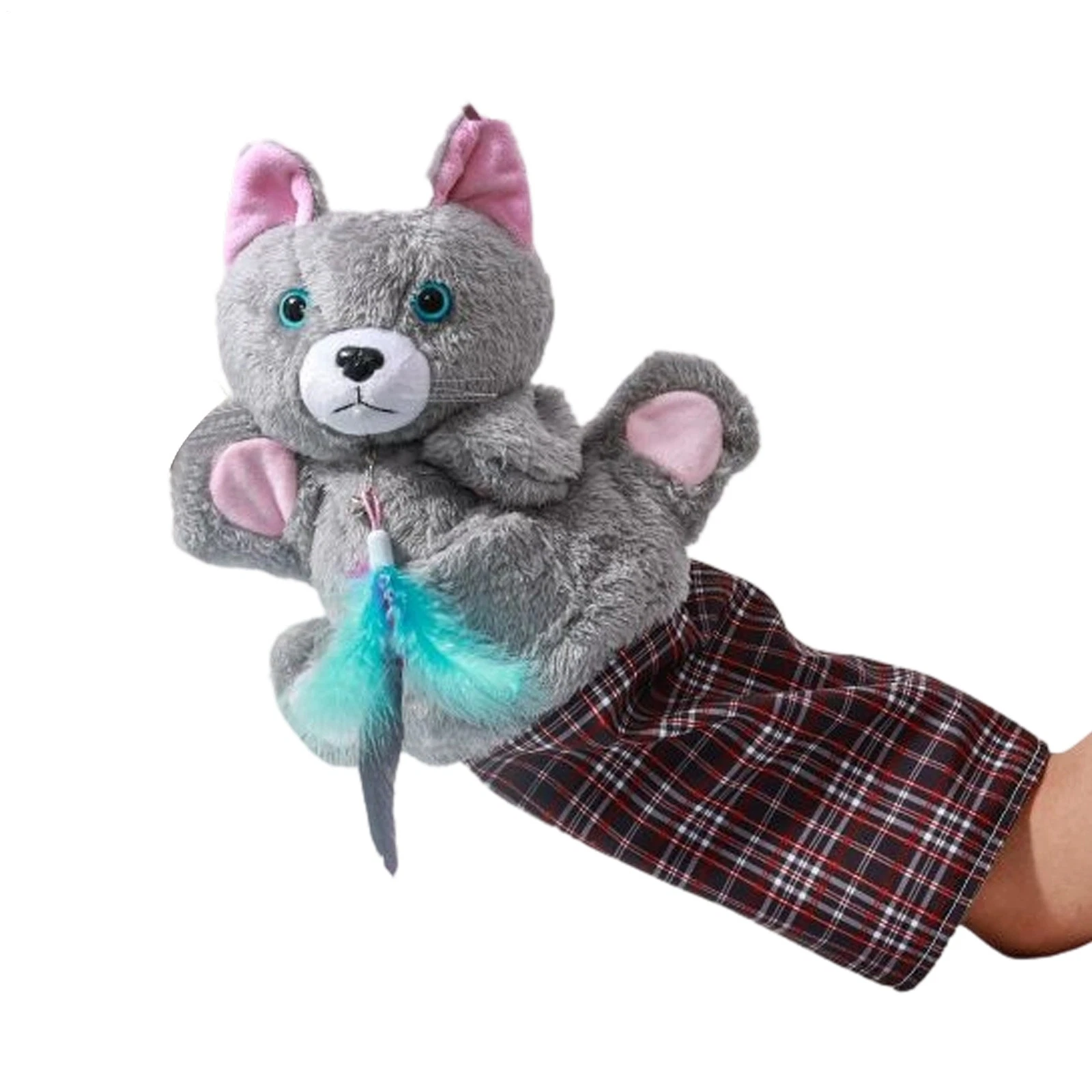 Cats Puppet Wrestler Cat Wrestling Toy Interactive Hand Puppet with Tough Pad