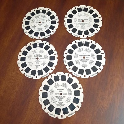 View Master Reels Lot of 5 Huckleberry Hound The Flintstones Quick Draw McGraw