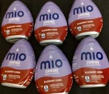 6 Mio UNWIND Blueberry Lemon B Vitamin Minerals Water Liquid Enhancer 1.62 oz