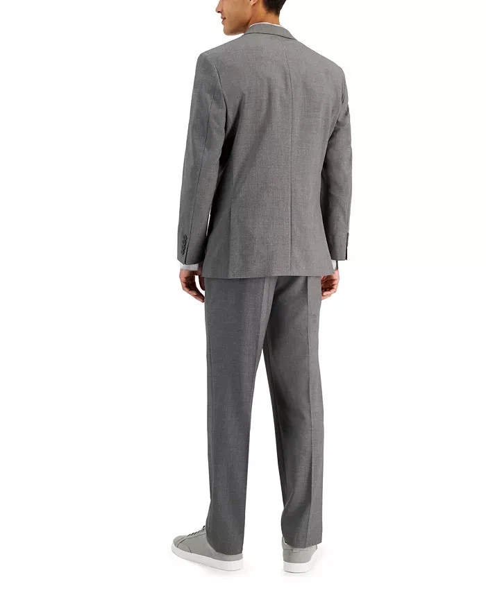 $395 NUEVO MARC NEW YORK Hombres 48R Gris 2 Piezas Traje Con Pantalones de Vestir 42x32 Foto 2 de 4