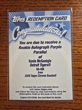 Kevin McGonigle Chrome 2026 Purple /75 Auto