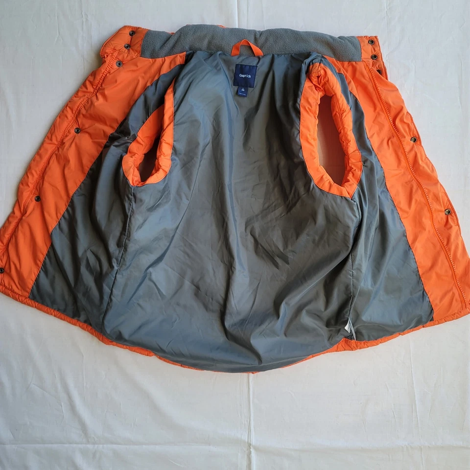 Chaleco acolchado Gap Kids unisex naranja cremallera completa talla L (10) Foto 4 de 4