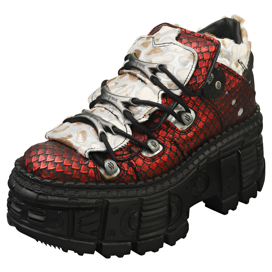New Rock M-106wall-c7 Unisex Black Red Stiefel Ankle - 37 EU | eBay
