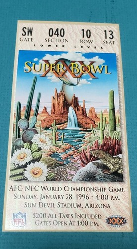 NFL Super Bowl XXX Official Game Program + Ticket Jan. 28, 1996 (Pre-Owned) - Picture 3 of 6