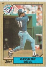 FREE SHIPPING-MINT-1987 Topps Toronto Blue Jays  #681 George Bell +BONUS CARDS