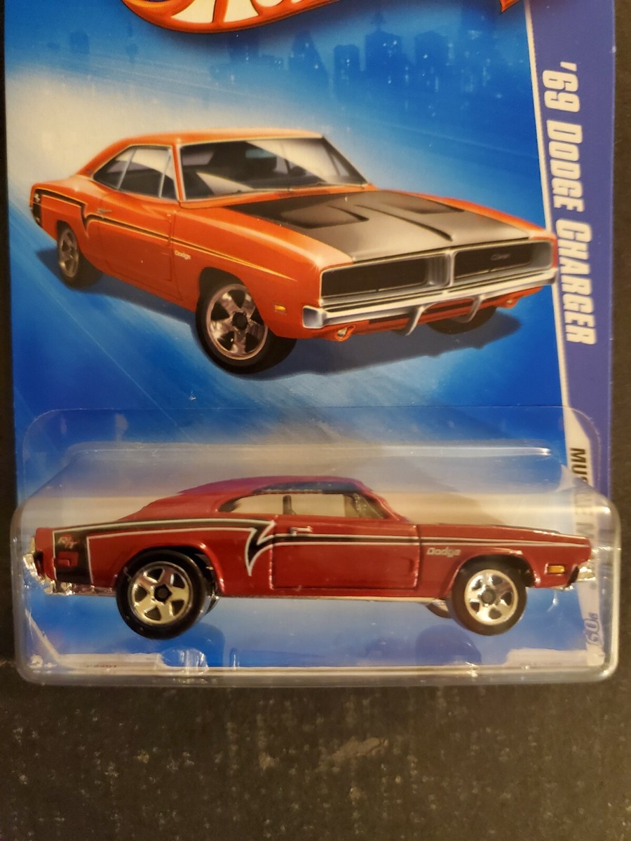 2009 Hot Wheels Muscle Mania #5/10, '69 Dodge Charger, Dark Red