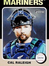 2024 TOPPS HERITAGE #217 CAL RALEIGH SEATTLE MARINERS