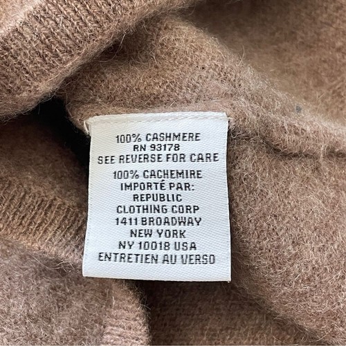 Magaschoni Cashmere Sweater vneck womens Brown (small petite) classic minimalist - Afbeelding 3 van 7