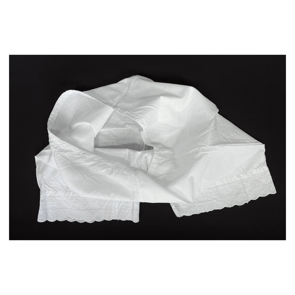 De Colección Antiguo Victoriano Blanco Algodón Pantalones Bloomers Bordado Inglés Ropa de Dormir L Foto 4 de 4