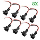 8X Fuel Injector BOSCH Connector EV1 OBD1 Plug Wire Harness Pigtail Wiring Clip