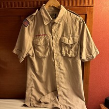 Vented Microfiber Poly Boy Scout BSA UNIFORM SHIRT Mens Small Short Sleeve N39