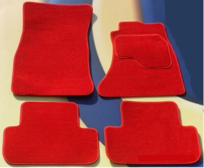 Car Mats for BMW E64 6 SERIES CONVERTIBLE 04-12 TUFTED BRIGHT RED + 2 x PADS