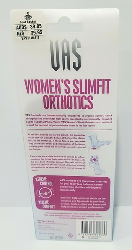 VAS Women's SlimFit Orthotics Xtreme Comfort Small 1PairSize AUS-6.5 EXP 02/2013 - Picture 2 of 7