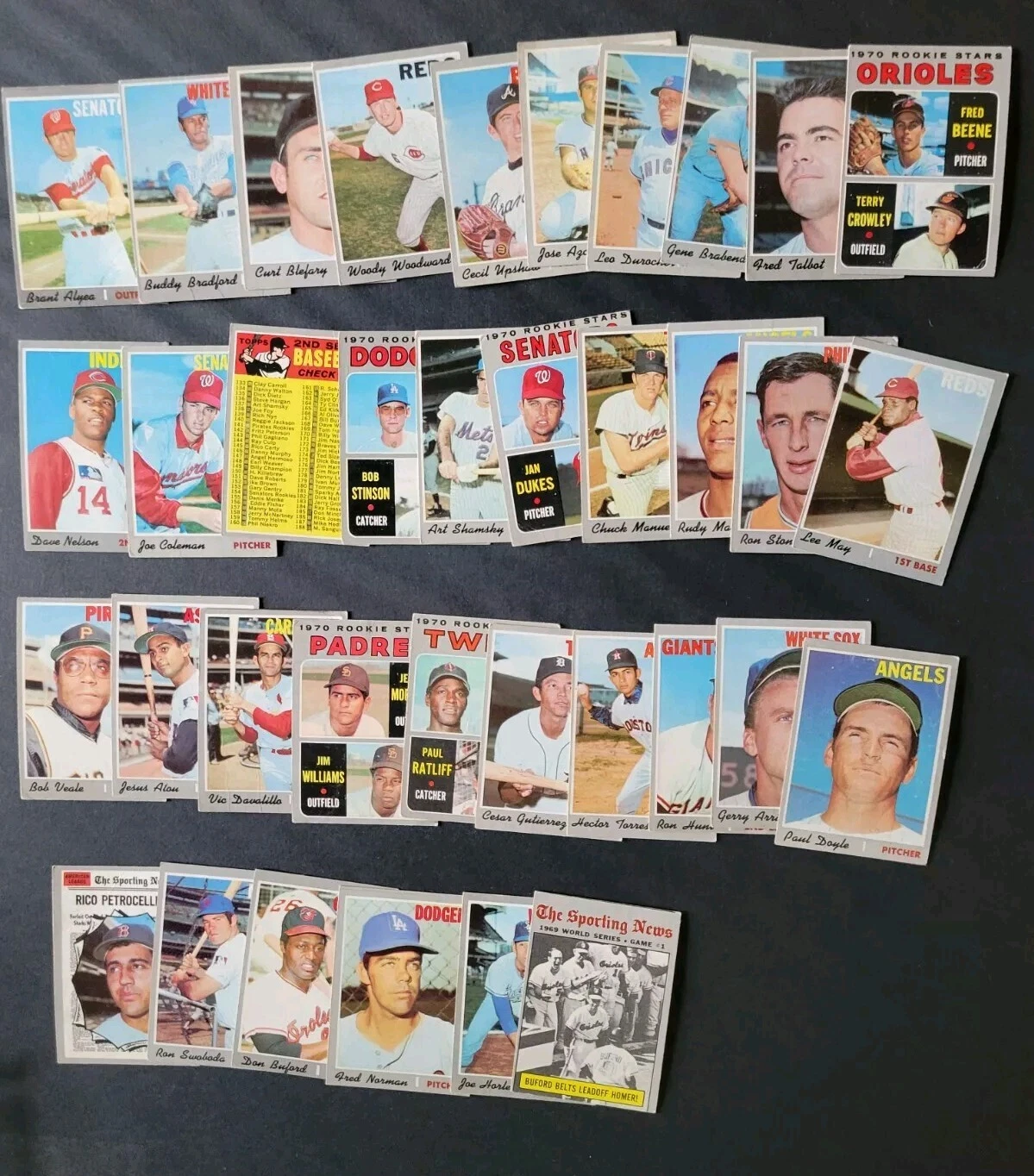 1970 Topps Baseball Card Lot - Great Vintage Cards - Dave Nelson | Bob Veale