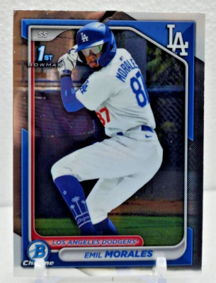 Emil Morales 1ST Rookie 2024 Bowman Chrome BCP-221 Los Angeles