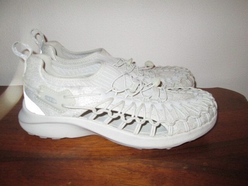 Keen Uneek Bungee Sneakers Silver Birch US Size 9.5 Antimicrobial EUC - 第 6/10 張圖片
