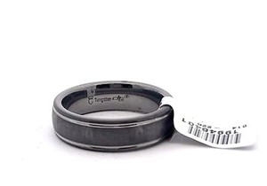 6.5mm Tungsten Carbide Satin Center Polished Groove Edge Band Ring