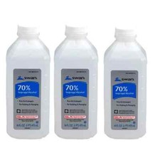 3 Pack Swan Isopropyl Rubbing Alcohol 70 16 fl. oz. Bottle