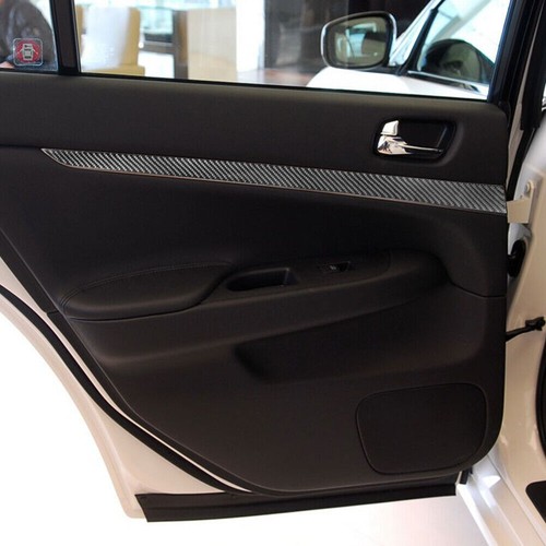 8Pcs For Infiniti G37 Sedan 2010-13 Carbon Fiber Interior Door Panel Cover Trim - Picture 5 of 12