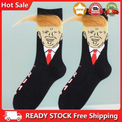 Trump Socks With Hair Trump Face Compression Socks Novelty for Outdoor Sports DE