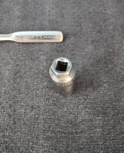 Vintage Craftsman 3/8" Ratchet w/Oil Port 13/16" Spark Plug Socket -V- USA Made - Picture 6 of 13
