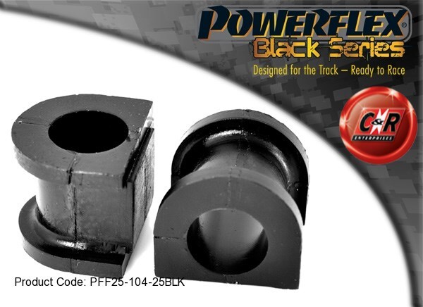 Powerflex Black Anteriore o,Spazzole 25mm per Civic 4 Ec-Ee 87-91