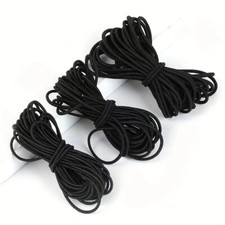 Black Elastic Cord Round 1mm/1.5mm/2mm/2.5mm Elastic Beading Cord for Crafts