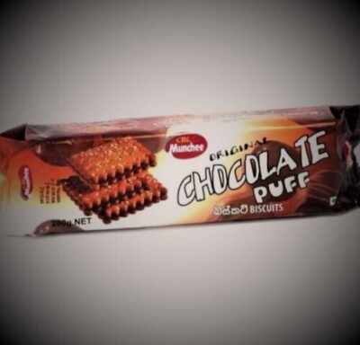 Original Munchee Puff Biscuit Cookie Chocolate Cream 200g Sri Lanka 