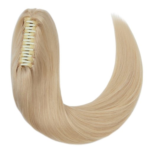 Thick Long Straight Jaw/Claw Clip in 100% Remy Human Hair Ponytail Extension - Picture 31 of 36