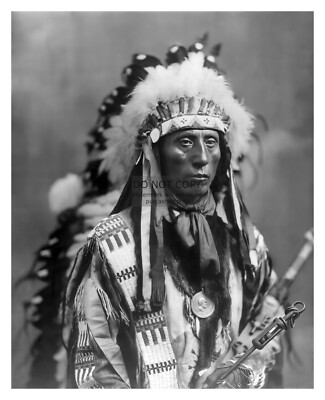 CHIEF RED CLOUDS SON SIOUX NATIVE AMERICAN CHEIF PORTRAIT 8X10 B&W PHOTO