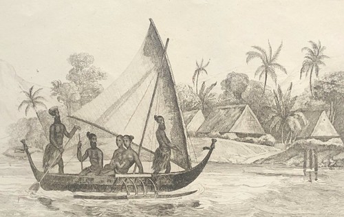 View A Isle Of Groupe De Krusenstern Oceania 1837 Polynesia - Picture 1 of 3