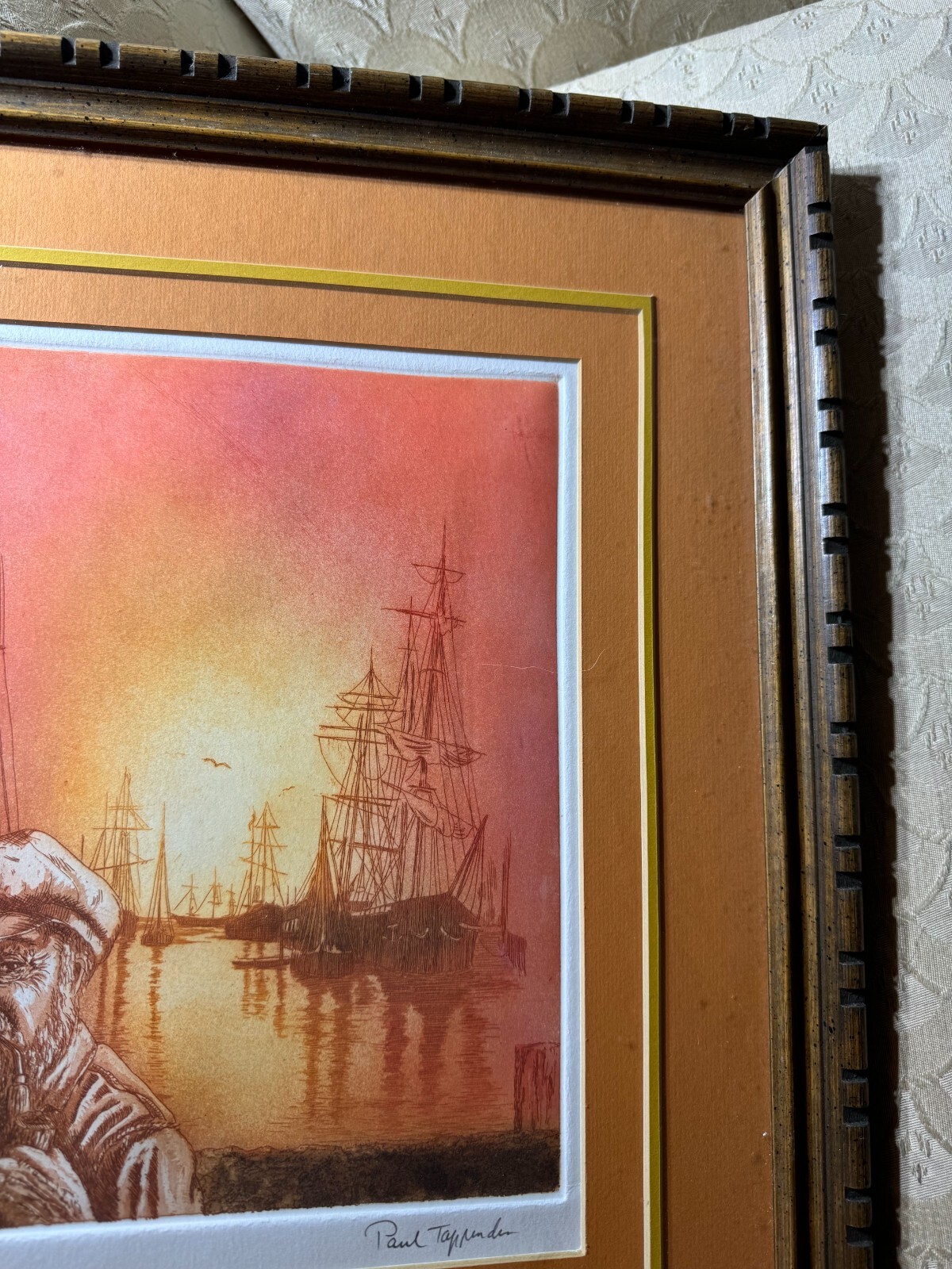 Paul Tappenden (1947 - 2021) "Sailor And Ship" Etching 14/220 - Signed/Framed