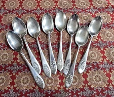 Sterling Silver Spoons 8 NAPOLEON 1910 International 5 3/4" 5.8 oz. Total WT.