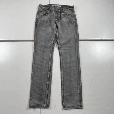 Express Jeans Mens 29x32 Gray Denim Rocco Slim Fit Skinny Leg Light Wash 