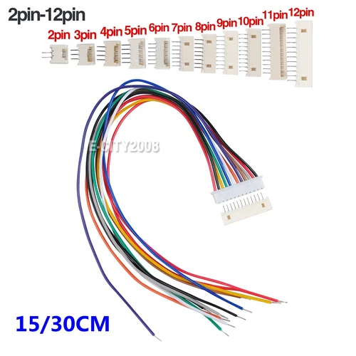MX1.25mm Single EndedHead Electronic Connection Terminal Wire 2 to 12 Pin