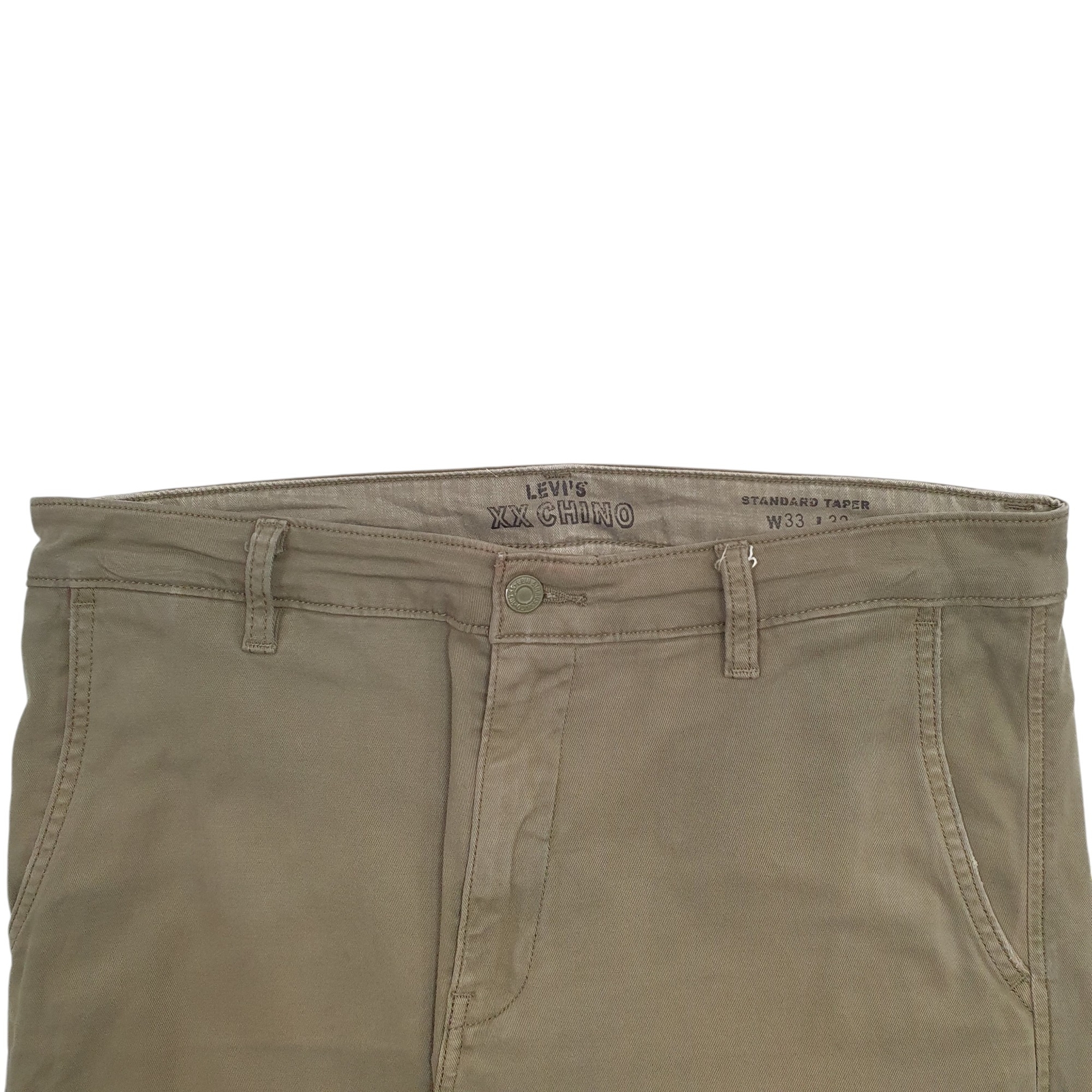 LEVIS Chino Trousers Cotton Khaki Mens W33 L30 image 2